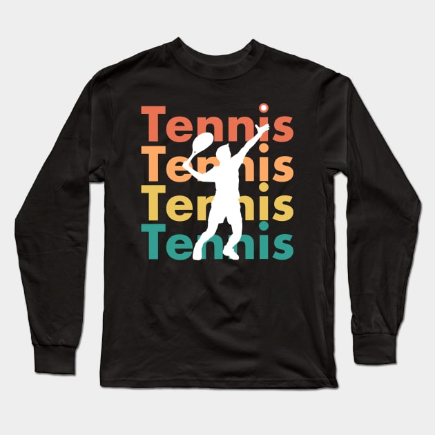 Tennis shirt in retro vintage style - gift for tennis player Long Sleeve T-Shirt by PDAG